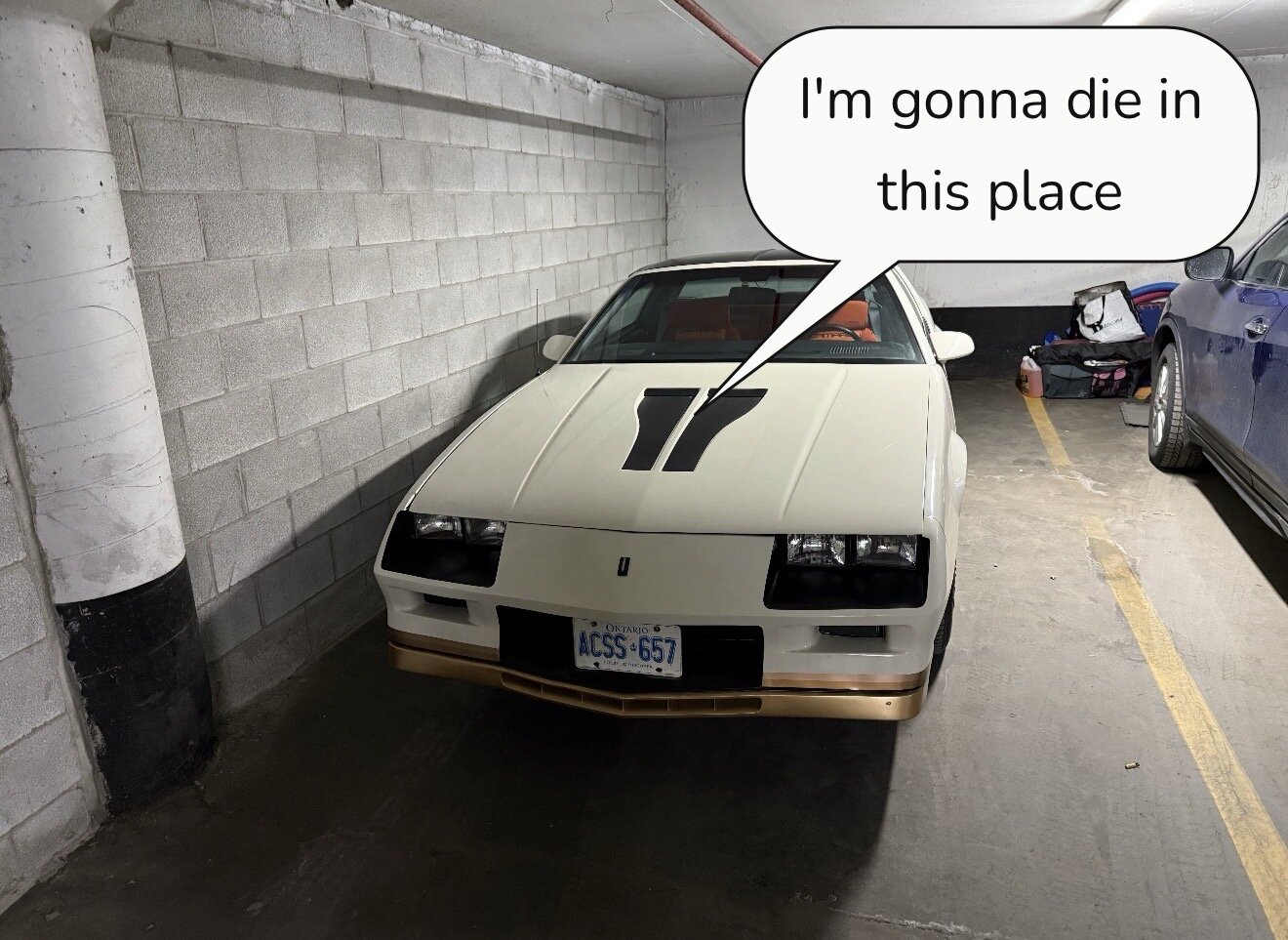 Jenny parked underground — I'm gonna die in this place — tap to enlarge