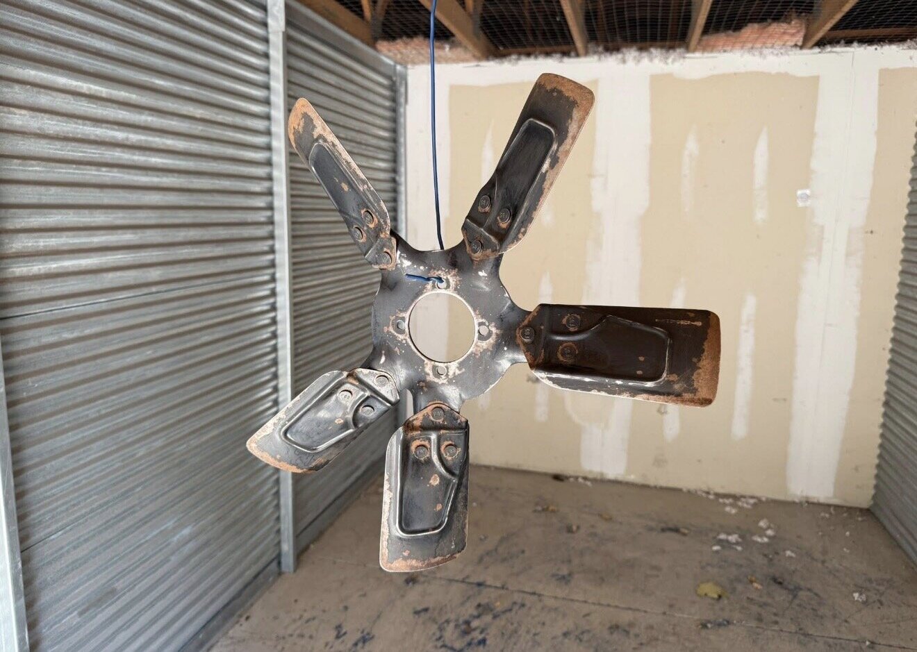 Five-blade fan before the brush-and-paint job — tap to enlarge