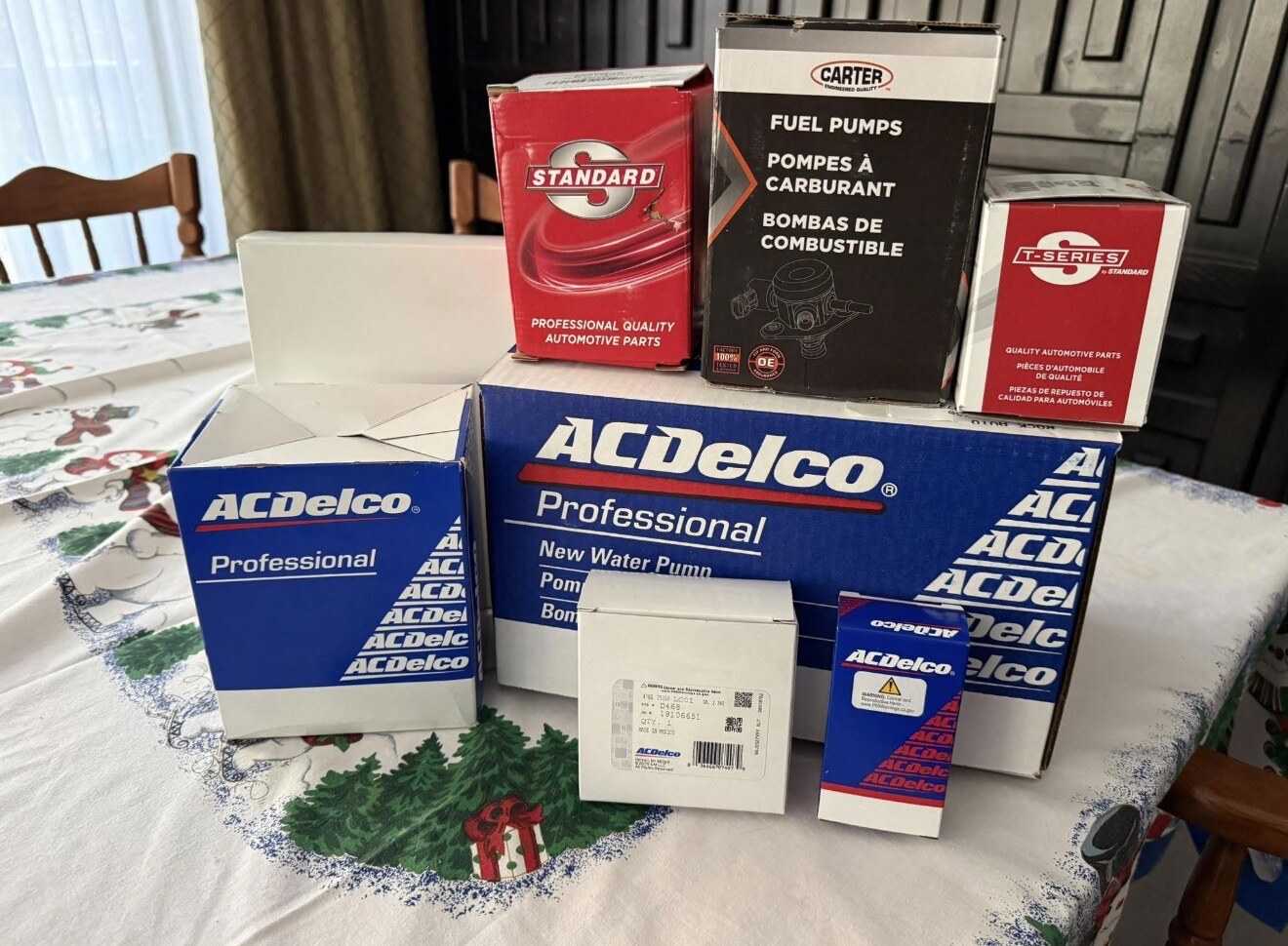 New parts haul — water pump, fuel pump, ignition module and more — tap to enlarge