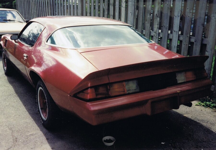 1978 Camaro Z-28 rear three-quarter by the fence