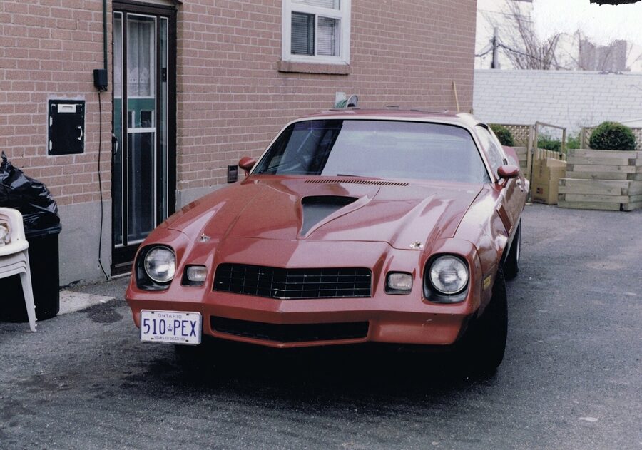 Front of the 1978 Camaro Z-28 with Ontario plates