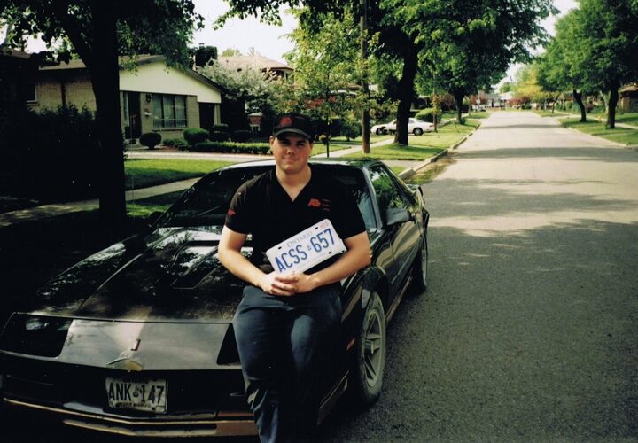 On the hood with the plates