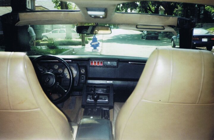From the back seat looking forward