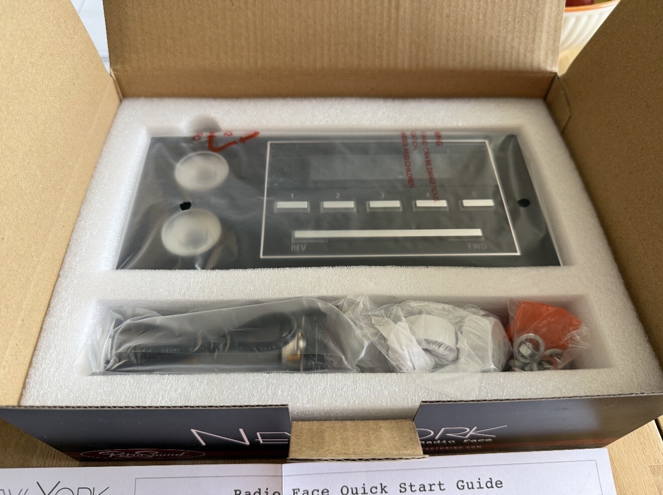 New York RetroSound faceplate in the box