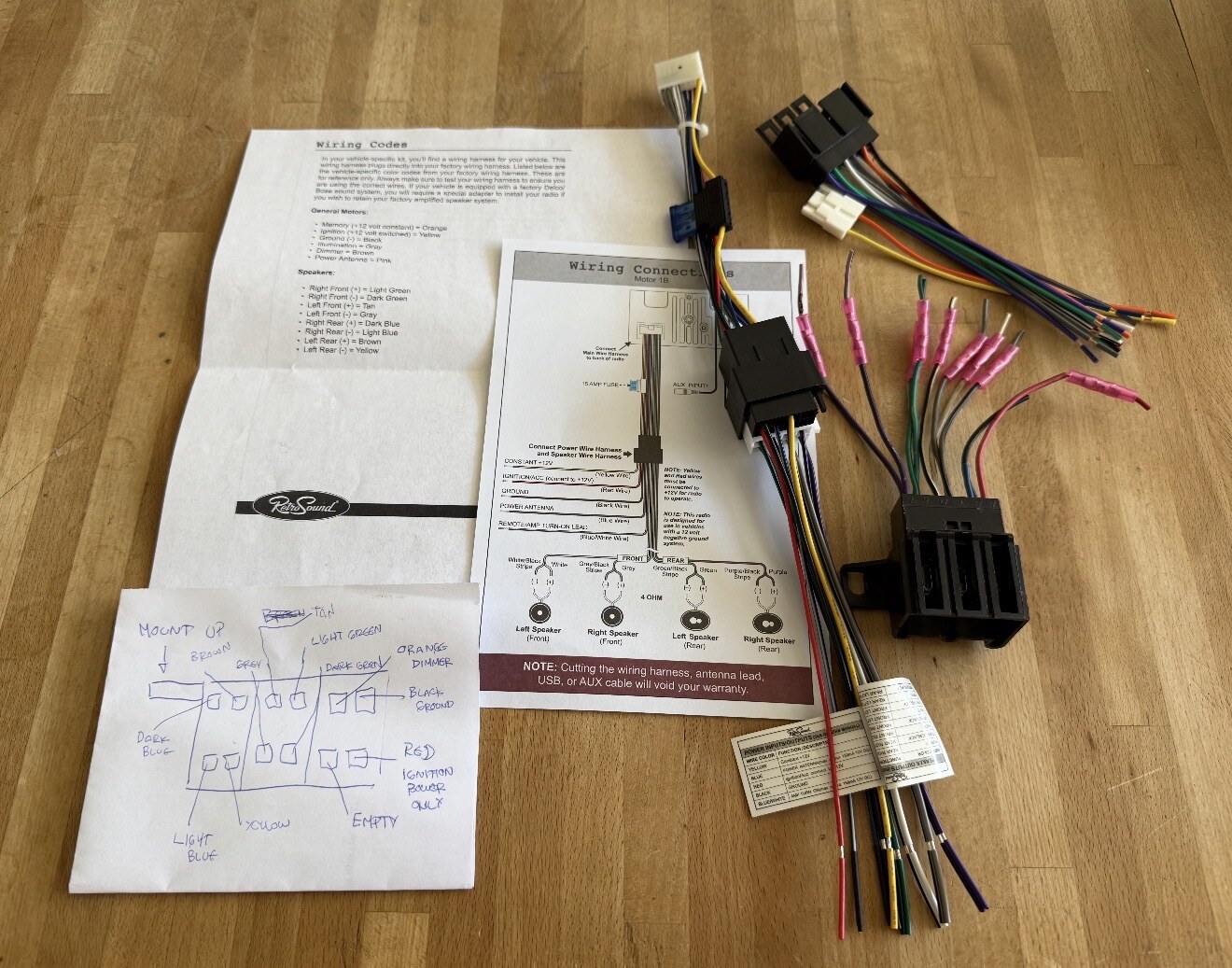 Wiring harnesses and RetroSound wiring diagrams